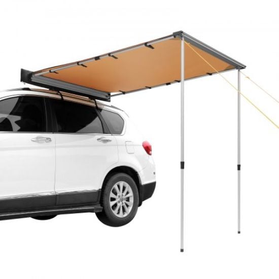 Picture of VEVOR Vehicle Awning 270 Degree, 8.2' Height Retractable Car Side Awning, PU3000mm UV50+ Car Awning with Waterproof Storage Bag, Suitable for Truck, SUV, Van, Campers