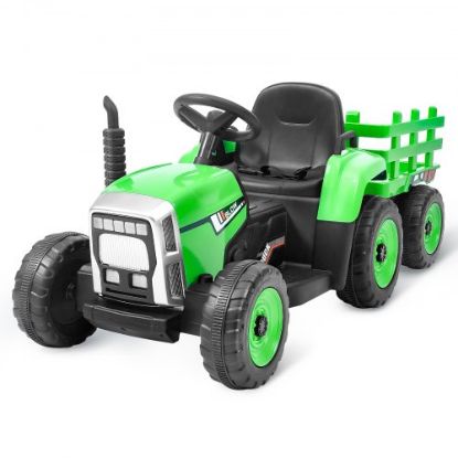 Picture of VEVOR Kids Ride on Tractor 12V Electric Toy Tractor with Trailer Remote Control