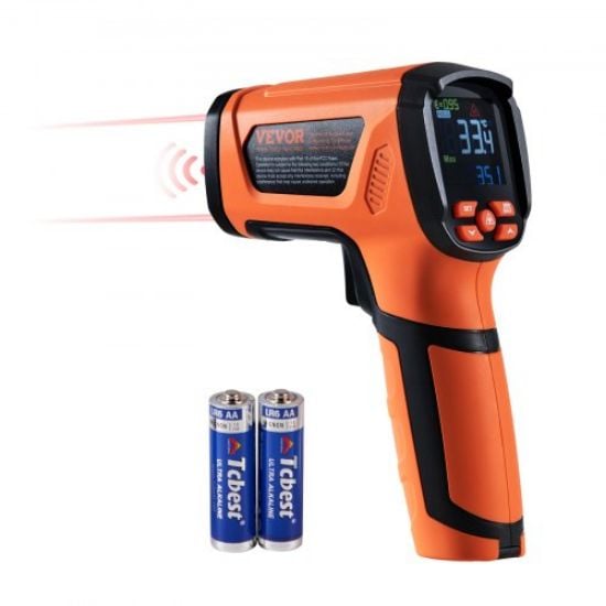 Picture of VEVOR Infrared Thermometer, -40~2732°F Dual Laser Temperature Gun Non-Contact, Handheld IR Heat Temperature Gun with Adjustable Emissivity for Metal Smelting/Cooking/Pizza Oven/Engine(Not for Human)