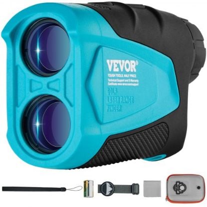 Picture of VEVOR Magnetic Golf Rangefinder, 1300 Yards Laser Golfing Hunting Range Finder, 6X Magnification Golfing Accessory with Distance Measuring, High-Precision Flag Lock Vibration, Slope, USB Charge