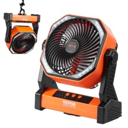 Picture of VEVOR Cordless Fan 16 in, Portable Quiet Personal Fan for Home or Office, 360 Degree Manual Pivoting Head, Stepless Speed Regulation High Velocity Cordless Fan, Heavy Duty Metal Industrial Floor Fans