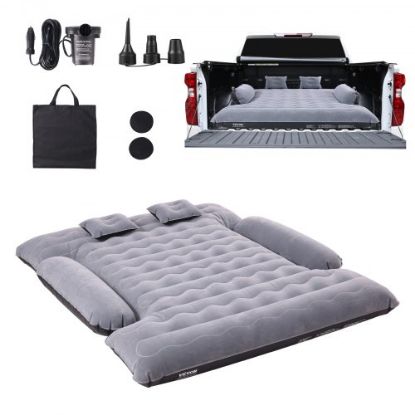 Picture of VEVOR Truck Bed Air Mattress, for 5.5-5.8 ft Full Size Short Truck Beds, Inflatable Air Mattress Camping Bed with 12V Air Pump 2 Pillows, Carry Bag, for Silverado, RAM, F Series, Sierra, Titan, Tundra