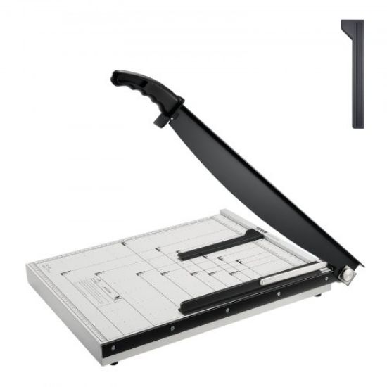 Picture of VEVOR Paper Cutter, Guillotine Trimmer, 15" Cut Length, 16 Sheets Capacity, Heavy Duty Guillotine Paper Cutter with Guard Rail/Blade Lock for Cardstock/Cardboard, Paper Trimmer for Home Office School