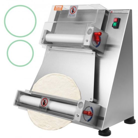 Picture of VEVOR Tortilla Press, 10 Inch Tortilla and Roti Maker, Cast Iron Heavy Duty Tortilladora Press, Pre-Seasoned Pataconera Maker with 100 Pcs Parchment Paper, Dough Maker for Flour Tortilla, Tawa, Silver