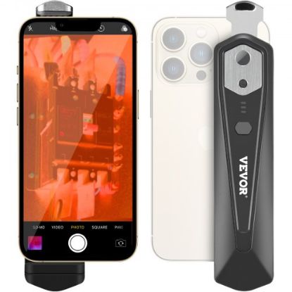 Picture of VEVOR Thermal Imaging Camera for Android, 256 x 192 IR Resolution Infrared Thermal Imager with Visual Camera, 25Hz Refresh Rate Thermal Camera for Smartphone/Tablet, -4-1022°F Temperature Range, IP54