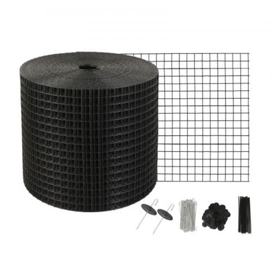 Picture of VEVOR 6 inch x 100ft Solar Panel Bird Guard, Critter Guard Roll Kit with 60pcs Stainless Steel Fasteners, Solar Panel Guard with Rust-proof PVC Coating, 1/2 inch Wire Roll Mesh