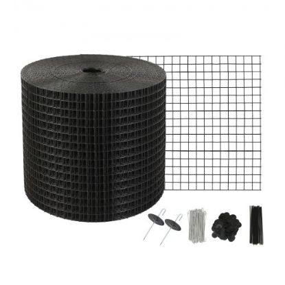 Picture of VEVOR 8 inch x 100ft Solar Panel Bird Guard, Critter Guard Roll Kit with 70pcs Stainless Steel Fasteners, Solar Panel Guard with Rust-proof PVC Coating, 1/2 inch Wire Roll Mesh