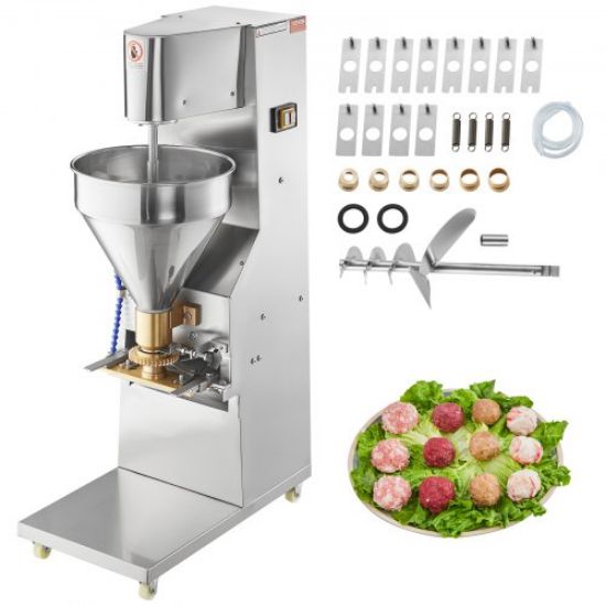 Picture of VEVOR Commercial Meatball Forming Machine, 280 PCs/min Automatic Meatball Maker, 1100W Electric Fish Beef Pork Shrimp Ball Making Tool, Stainless Steel Meatball Former with 18/20/22/26/30/32 mm Models