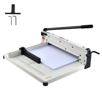 Picture of VEVOR Electric Hydraulic Paper Cutter, Heavy Duty Paper Cutter Machine 26" /660.4mm Cutting Width, 3.14"/80mm Cutting Thickness, Electric Paper Trimmer with 7" Touchscreen Numerical Control