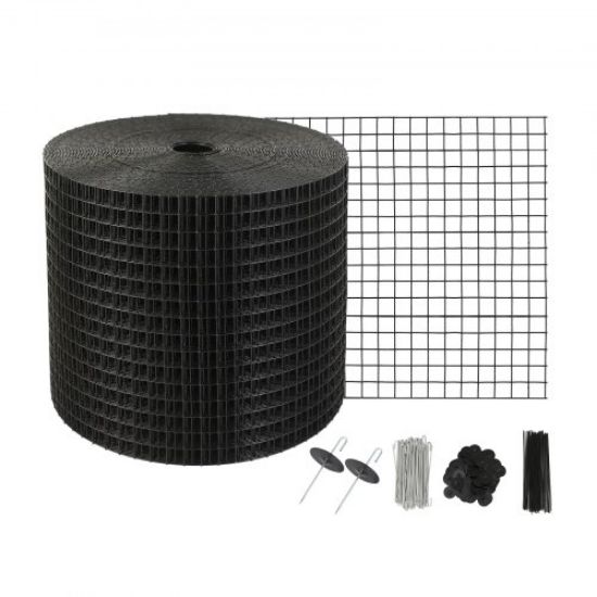 Picture of VEVOR 8 inch x 100ft Solar Panel Bird Guard, Critter Guard Roll Kit with Rust-proof PVC Coating, Solar Panel Guard with 50pcs Tire Wires, 1/2 inch Wire Roll Mesh