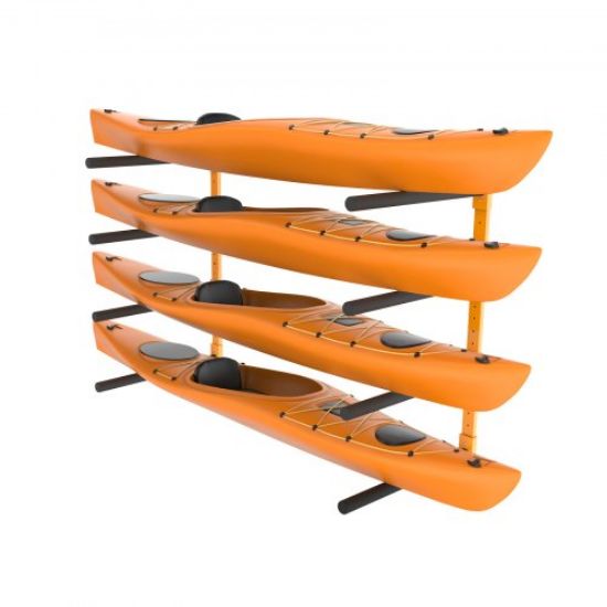 Picture of VEVOR Kayak Ceiling Storage Rack, Ceiling Storage Rack for 2 Kayak Canoe SUP, Adjustable Height Overhead Kayak Holder Hanger with Padded Arms, 250 LBS Max Load, for Indoor Outdoor Storage