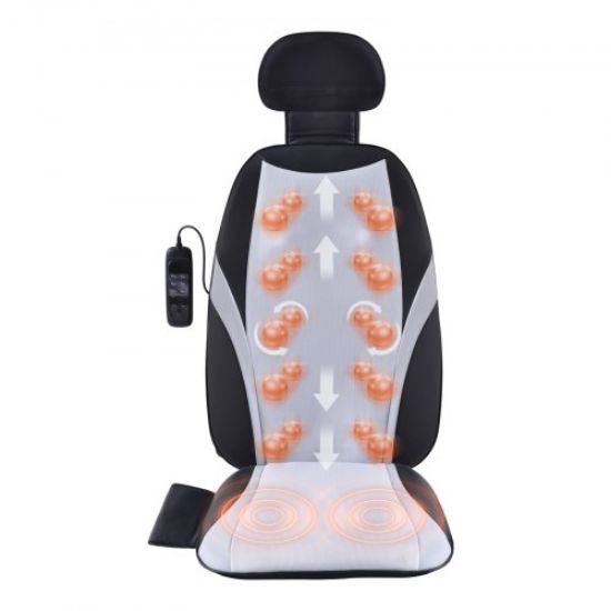 Picture of VEVOR Massage Seat Cushion with Heat, 10 Vibration Motor Seat Massage Pad, Vibrating Massage Chair Mat with 5 Modes & 4 Intensities, 3 Heating Pads for Home Office, Fatigue Relief for Back, Hip, Thigh