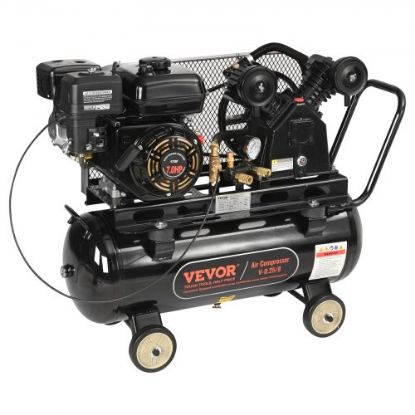 Picture of VEVOR 15HP Gas Powered Air Compressor, 30 Gallon Horizontal Air Compressor Tank, 33CFM@115PSI Gas Driven Piston Pump Air Compressed System with 115PSI Max Pressure for Construction Sites Workshop