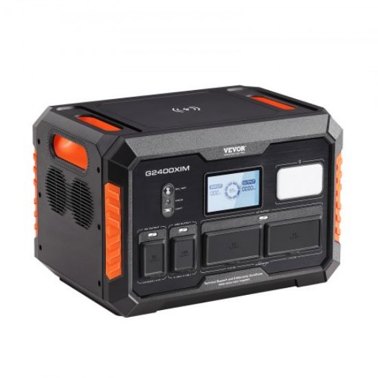 Picture of VEVOR Portable Power Station Solar Generator 1843Wh 2400W with 13 Charging Ports