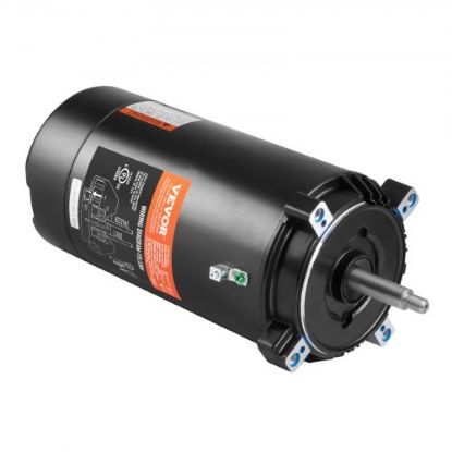 Picture of VEVOR 2 HP Pool Pump Motor, 56Y Frame, 230V (7.8 Amps) 3450 RPM, 60Hz, 1.3 Service Factor, 50μF/250V Capacitor, CCW Rotation Square Flange Replacement Motor