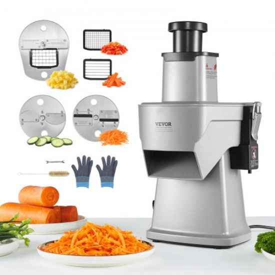 Picture of VEVOR Manual Vegetable Fruit Slicer, 0-0.5"/0-12mm Thickness Adjustable Commercial Slicer Machine, Stainless Steel Food Cutter Slicing Machine with 2 Spare Blades, for Potato, Cucumber, Lemon, Tomato