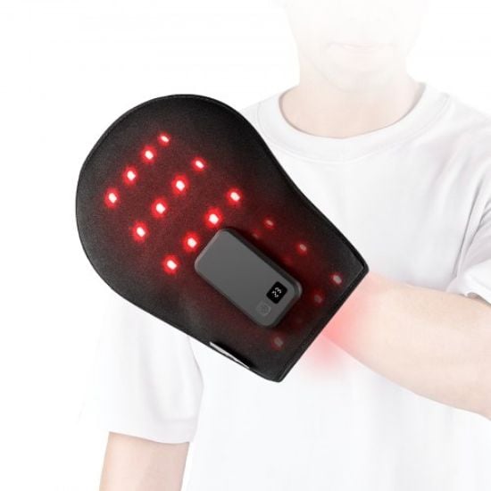 Picture of VEVOR Red Light Therapy Device, Portable Red & Near Infrared Light Therapy for Body and Pets, Handheld Red Light Healing Device with LED Display for Muscle Pain Relief & Dogs, Cats (12*650nm + 4*808nm