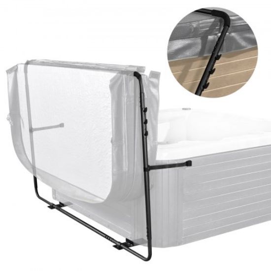 Picture of VEVOR Hot Tub Cover Lift, Spa Cover Lift, Height 31.5" - 41.3" Width 57" - 92.5" Adjustable, Installed Underneath on Both Sides, Suitable for Various Sizes of Rectangular Bathtubs, Hot Tubs, Spa