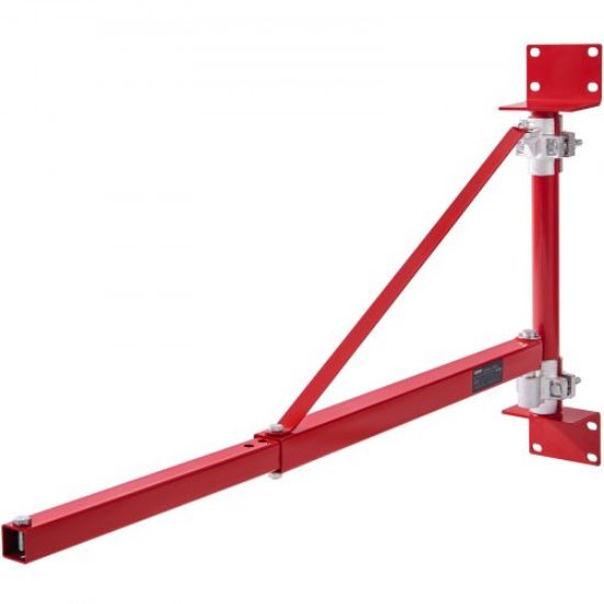 Picture of VEVOR Electric Hoist Support Arm, 1320 lbs Max Load Capacity, Electric Hoist Holder Swing Arm with Pole, Steel Hoist Frame, 180° Swivel Scaffold Hoist Lifting Arm, Winch Hoist Arm for Workshop, Garage