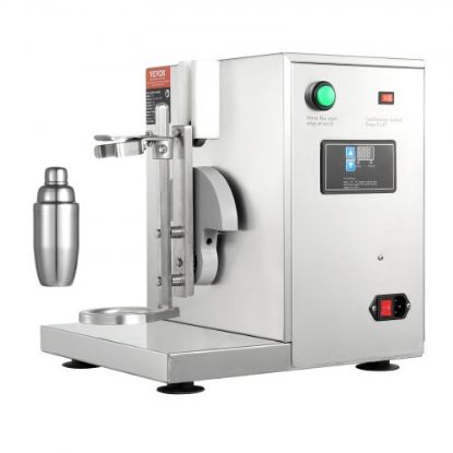 Picture of VEVOR Milkshake Maker Machine, 120W Commercial Milk Tea Shaker Machine, Double Head Milk Shake Mixer Machine, 0-180s Adjustable Milkshake Blender, with 1 L PC Cup, for Milk Tea Store