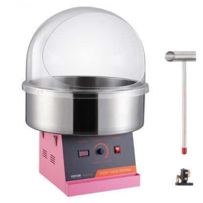 Picture of VEVOR Electric Cotton Candy Machine with Cart, 1000W Commercial Candy Floss Maker with Stainless Steel Bowl, Sugar Scoop and Drawer, Perfect for Home, Kids Birthday, Family Party, Blue