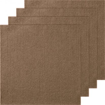 Picture of VEVOR Carpet Tiles Reusable, 20"x 20" Carpet Squares With Padding Attached, Soft Padded Carpet Tiles, Easy Install DIY for Bedroom Living Room Indoor Outdoor (16 Tiles, Dark Brown)