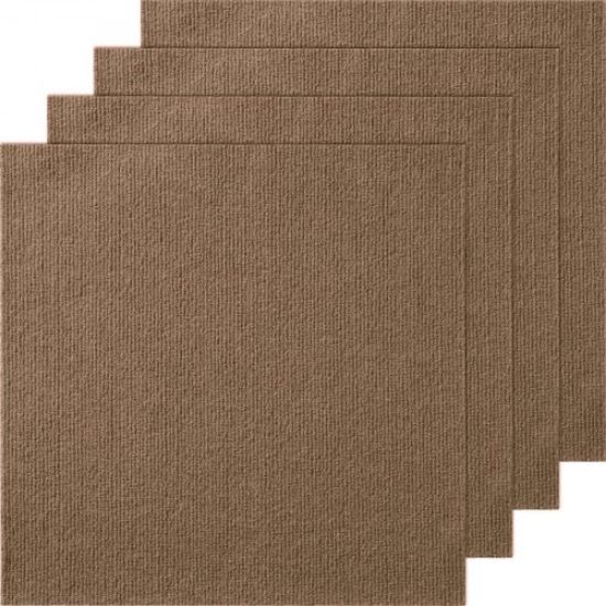 Picture of VEVOR Carpet Tiles Reusable, 20"x 20" Carpet Squares With Padding Attached, Soft Padded Carpet Tiles, Easy Install DIY for Bedroom Living Room Indoor Outdoor (16 Tiles, Dark Brown)