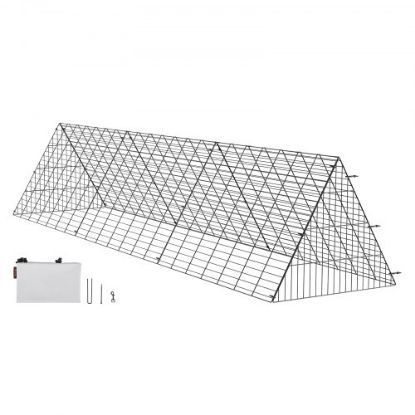 Picture of VEVOR Chicken Tunnels, 157.5 x 39.4 x 24.2 inch(LxWxH) Chicken Tunnels for Yard, Portable Chicken Tunnels for Outside with Corner Frames, Chicken Coop Run, Suitable for Chickens, Ducks, Rabbits