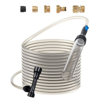 Picture of VEVOR Aquarium Vacuum Gravel Cleaner, 33 ft PVC Hose Fish Tank Vacuum Gravel Cleaner, Siphon Fish Tank Cleaner Vacuum, 3 Types of Brass Adapters, for Fish Tank Cleaning Gravel & Sand