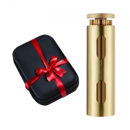 Picture of VEVOR Cigarette Rolling Machine, Solid Brass Cigarette Roller, Manual Tobacco Rolling Machine Fits Up to 70mm Paper, Vintage & Luxurious Gift for Father's Day, Birthday