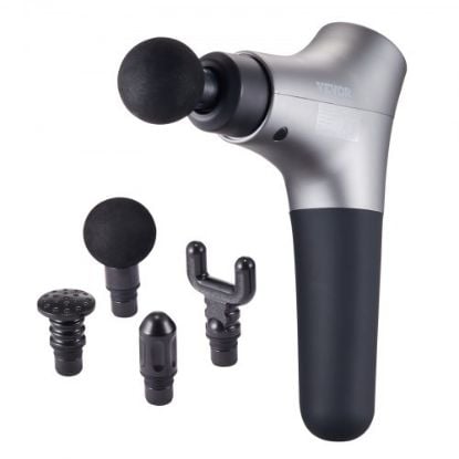 Picture of VEVOR Massage Gun Deep Tissue, Percussion Muscle Massager for Athletes - with 5 Speed Levels & 6 Massage Heads, 7.4V 2500mAh Batteries, Handheld Electric Massage Gun for Pain Relief, Muscle Relaxation