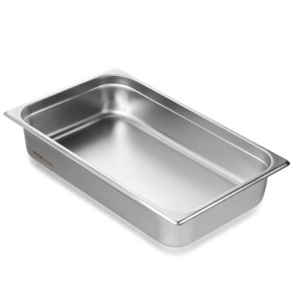 Picture of VEVOR 6 Pack Hotel Pans, 1/6  Size Anti-Jam Steam Pan, 0.8mm Thick Stainless Steel Restaurant Steam Table Pan, 6-Inch Deep Commercial Table Pan, Catering Storage Food Pan, for Industrial & Scientific