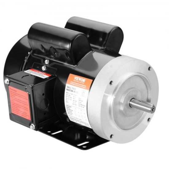 Picture of VEVOR 1HP Electric Motor 3450 rpm, AC 115V/230V, 56C Frame, Air Compressor Motor Single Phase, 5/8" Keyed Shaft, CW/CCW Rotation for Agricultural Machinery and General Equipment