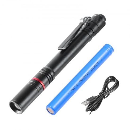 Picture of VEVOR 5.9 Inch Rechargeable Penlight 300 lumens 3 Lighting Modes Pocket Penlight