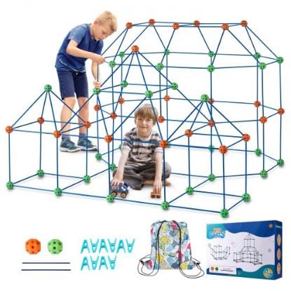 Picture of Glow In The Dark! Christmas Gift! VEVOR Tent Fort Building Kit for Kid Glow In The Dark STEM Construction Toy 140P