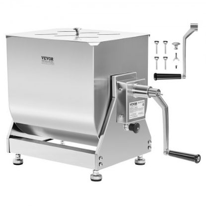 Picture of VEVOR 120 Pound Manual Meat Mixer Sausage Hand Mixer Machine Stainless Steel