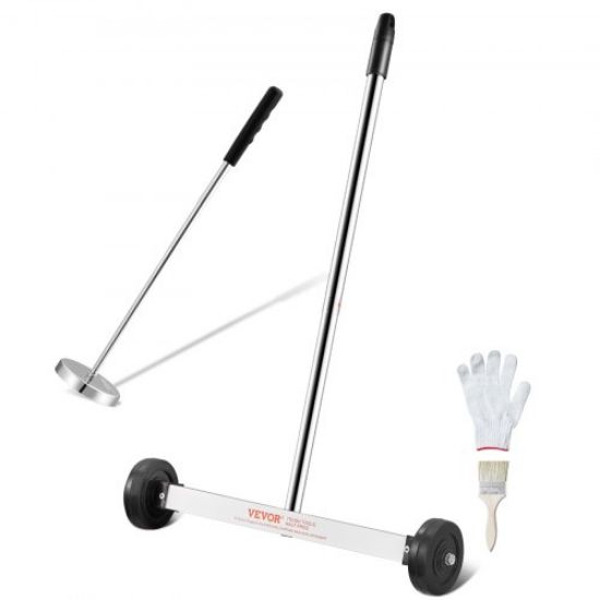 Picture of VEVOR Magnetic Sweeper with Wheels 17inch Mini 10 lbs Capacity Adjustable Handle