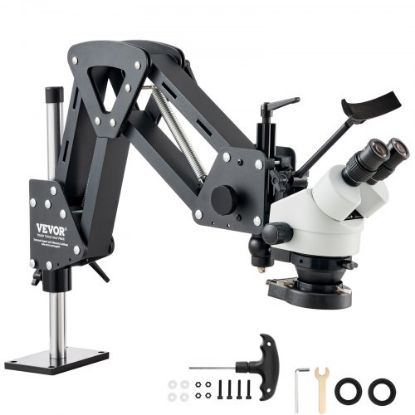 Picture of VEVOR Multi-Directional Microscope Spring Bracket Ball Vise Ring Light 7X-45X