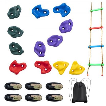 Picture of VEVOR Ninja Tree Climbing Kit 20 Tree Climbing Holds 6 Ratchet Straps Outdoor