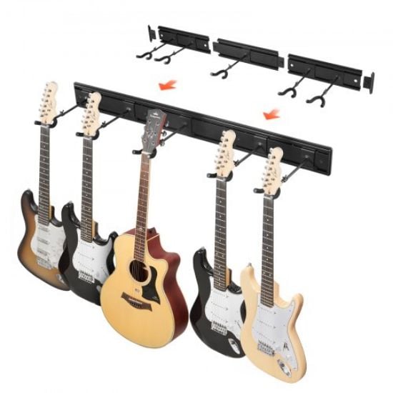 Picture of VEVOR 5-Space Guitar Stand Floor-Standing Foldable Rack Hold Up to 5 Guitars