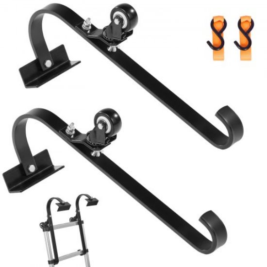 Picture of VEVOR Ladder Roof Hook Stabilizer 2 Pack with Wheel Rubber Grip T-Bar Steel