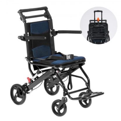 Picture of VEVOR Wheelchair Steel Transport Chair Foldable Wheelchair 24-In W Seat 300lbs