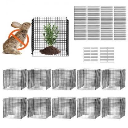 Picture of VEVOR 6 Pack Plant Protector from Animals 12.6'' Dia. x 14'' H Metal Plant Cage