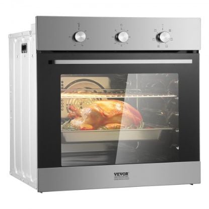 Picture of VEVOR Single Wall Oven 24" Electric Built-in Wall Oven 9 Functions 2.68 Cu. Ft