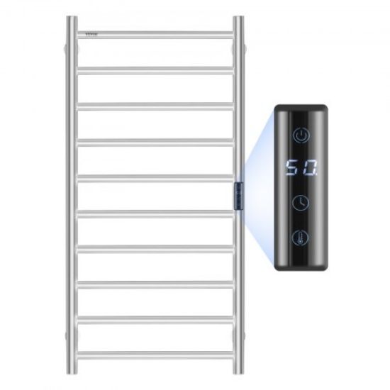 Picture of VEVOR 8 Bars Towel Warmer Rack Wall Mounted Heated Towel Rack for Bathroom Black