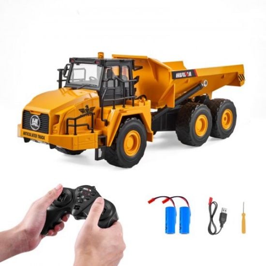 Picture of Christmas Gift! VEVOR RC Remote Control Dump Truck Toy Construction Vehicle Toy 10CH 1:14 Scale