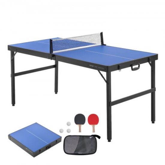 Picture of VEVOR Ping Pong Table Foldable Table Tennis Game Table Indoor with Clamp Net