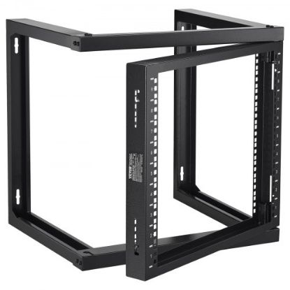 Picture of VEVOR 9U Wall Mount Rack 150 lbs/68.04 kg Open Frame Server Network Rack Black