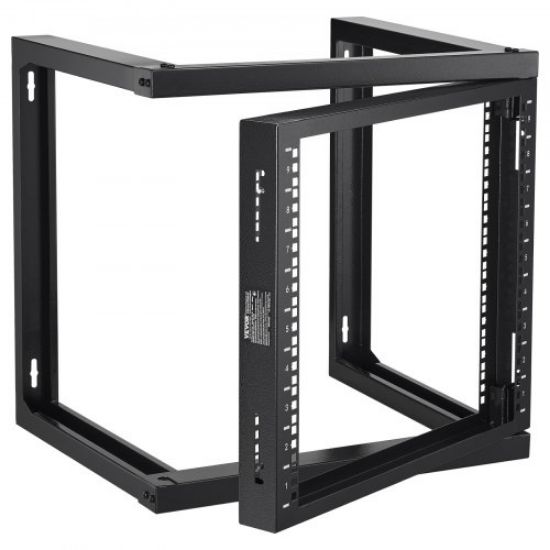 Picture of VEVOR 9U Wall Mount Rack 150 lbs/68.04 kg Open Frame Server Network Rack Black