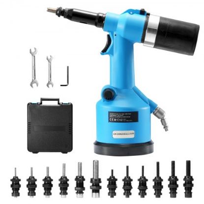 Picture of VEVOR Pneumatic Air Riveter Heavy Duty Rivet Gun Tool Kit 13 Size Nose Pieces